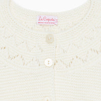 girls white ivana cardigan