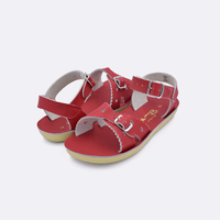 girls red sun-san surfer sandals