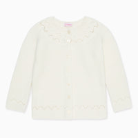 girls white ivana cardigan