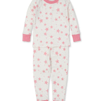 girls pink star zone snug pajama set