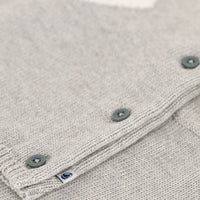 baby girl grey heart knit sweater & pant set