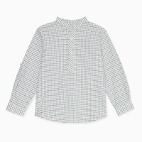 boys navy check mateo shirt
