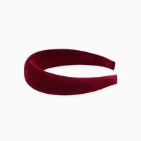 girls velvet wide headband