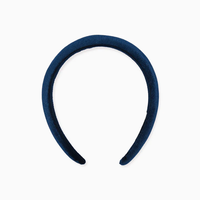 girls navy velvet wide headband