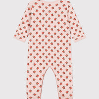 baby girl pink floral romper