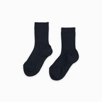 baby navy ribbed short socks