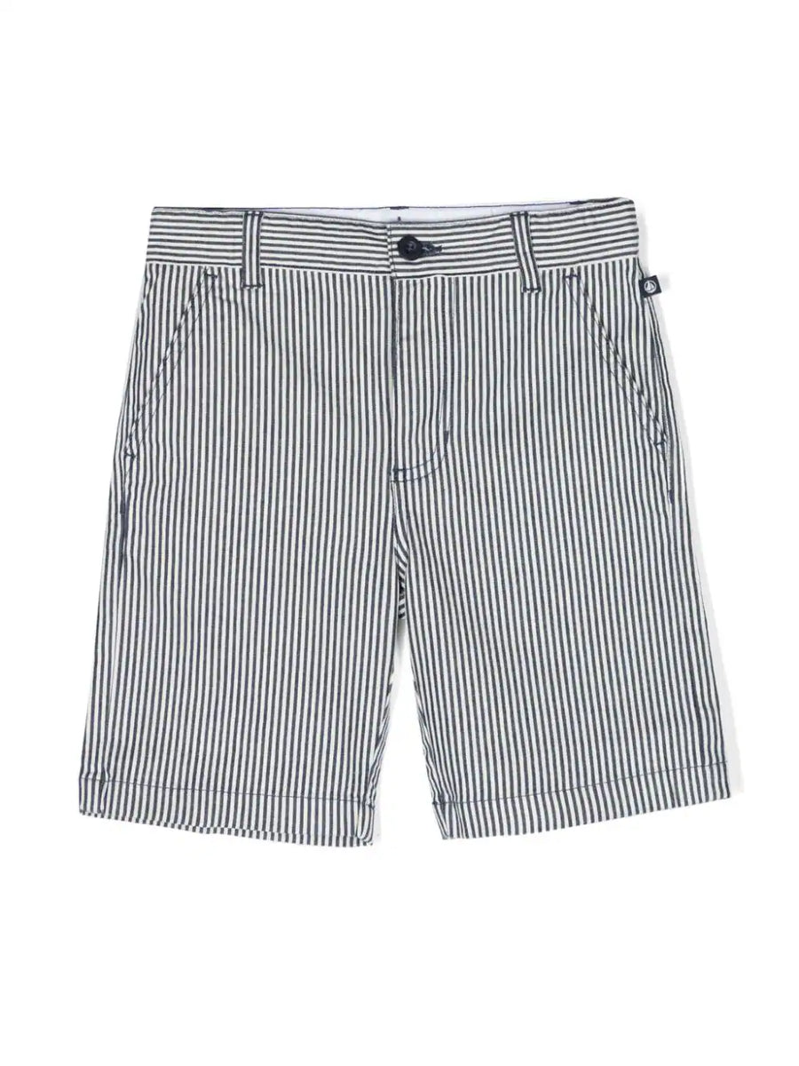 poppy LACE BERMUDA PANTS (STRIPE ） striped cotton bermuda short – Poppy Marché
