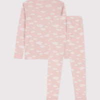 girls pink cloud loungewear ls top & pant