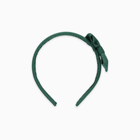 girls small bow headband dark green