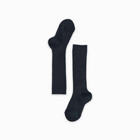 baby navy ribbed knee high socks