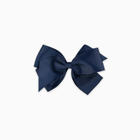 girls big bow clip navy blue