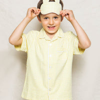 yellow gingham bunny eye mask