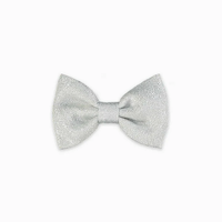 girls small bow clip silver