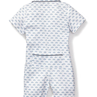 baby boy blue summer romper