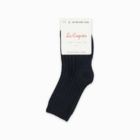 baby navy ribbed short socks
