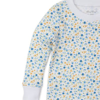girls blue floral fantasy snug pajama set