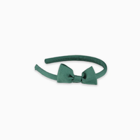 girls small bow headband dark green