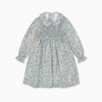 girls blue valia smock dress