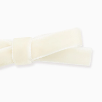 two small velvet bow clips white