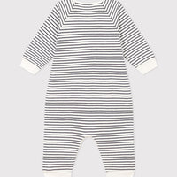 baby boy navy striped romper
