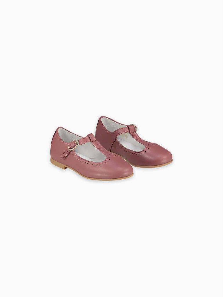 girls pink t bars sandals La Coqueta Poppy Stores