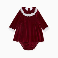 baby burgundy daroca set