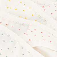 girls white 5 pk mini heart underwear