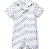 baby boy blue summer romper
