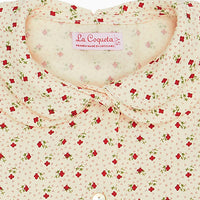 girls ivory floral ania shirt