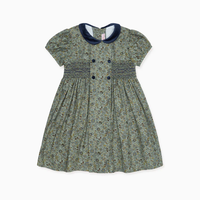 girls green arcadia smock dress