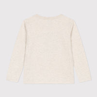 boys cream ls dog tee