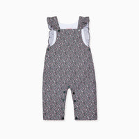 baby girl green floral delphina dungarees