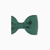 girls small bow clip C dark green