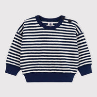 terry stripe sweatshirt