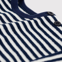 terry stripe sweatshirt