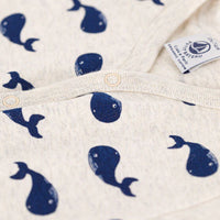 short sleeve whale romper