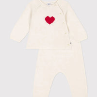 baby heart sweater & pant set