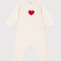 baby heart sweater & pant set