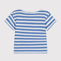 baby short sleeve stripe tee with pocket