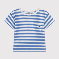 baby short sleeve stripe tee with pocket