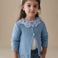 wide headband blue floral