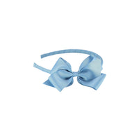 big bow headband dusty blue