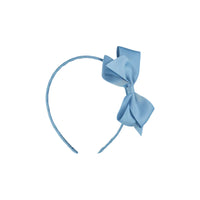 big bow headband dusty blue