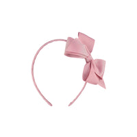 big bow headband dusty pink