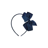 big bow headband navy