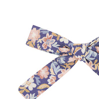 ribbon bow clip blue floral
