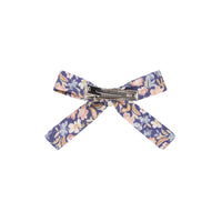 ribbon bow clip blue floral