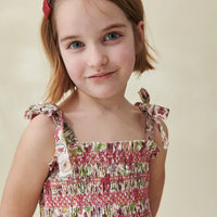 evelia smock dress
