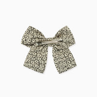 large bow clip black floral