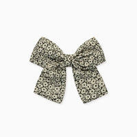 large bow clip black floral